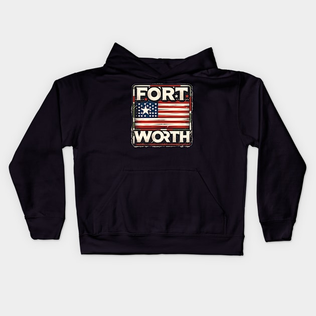 Fort Worth Kids Hoodie by Vehicles-Art